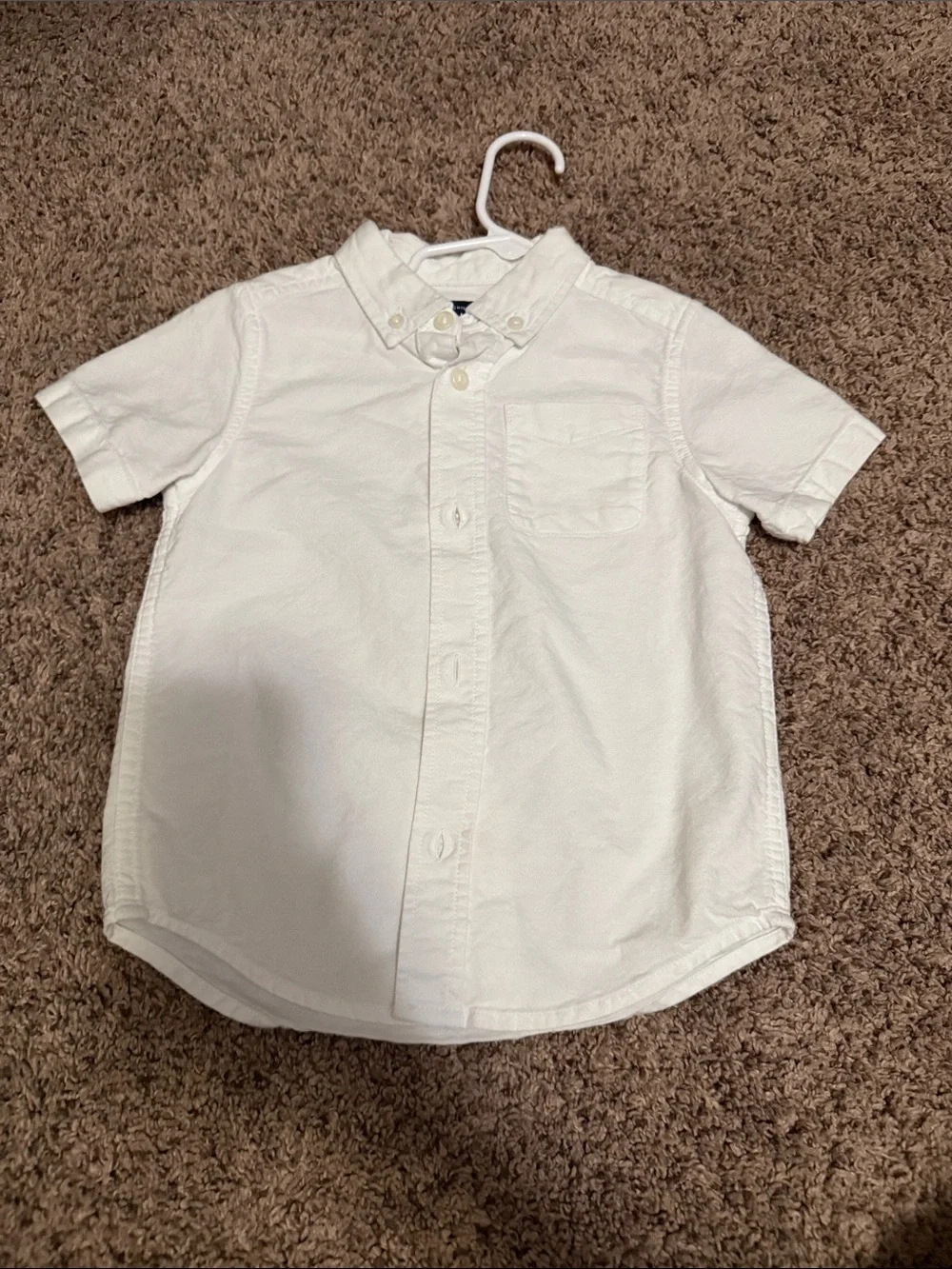 The Children's Place White Short-Sleeve Button-Down Shirt